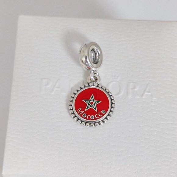 Pandora Morocco Flag Exclusive Dangle Charm S925 Silver with box - Picture 3 of 7